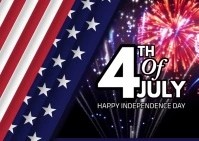 4th of july Template Cartolina