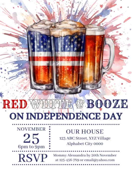 4th of July Template 传单(美国信函)