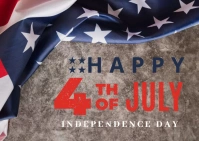 4th of July Template Postkarte