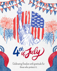 4th of July template Instagram Portrait