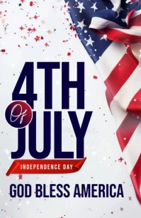 4th of july TEMPLATE Half Page Wide