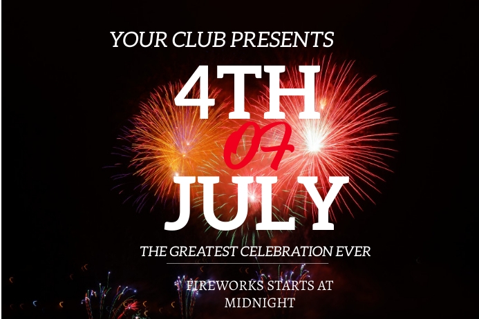 4th of July template Poster