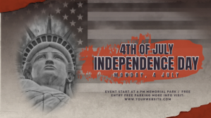 Brun 4th of July Twitter Post Banner Post di Twitter Template