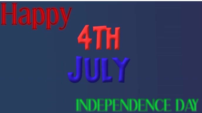 4th of July USA Independence day Ecrã digital (16:9) template