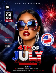 4th of July USA Independence Day Party Video Template Flyer