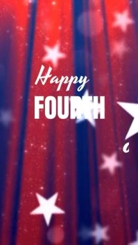 4th Of July Video  Digital Display (9:16) template
