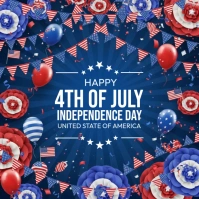 4th of July wish Instagram Post template