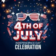4th of July wish Square (1:1) template