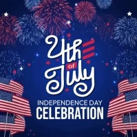 4th of July wish Квадрат (1 : 1) template