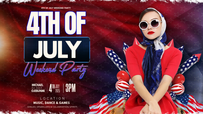4th Of July Youtube Thumbnail template