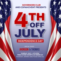4th off July Independence Day 方形(1:1) template