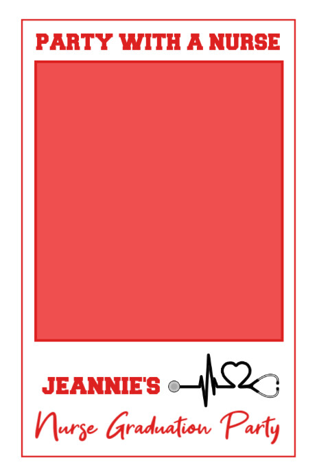 4x6 Nurse Graduation Party Photo Frame Template Banner 4' × 6'