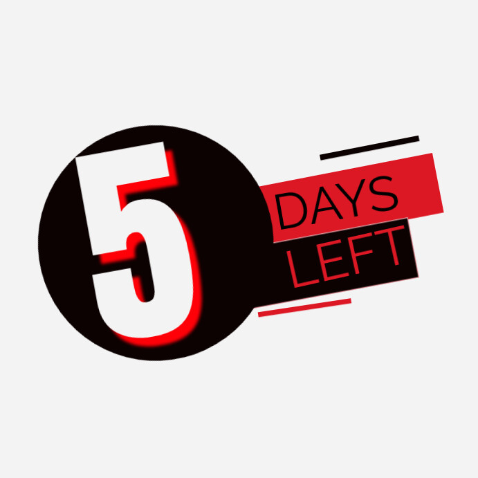 5 days left countdown template Instagram na Post