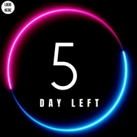5 days Left Countdown Video Timer  Design Instagram Post template