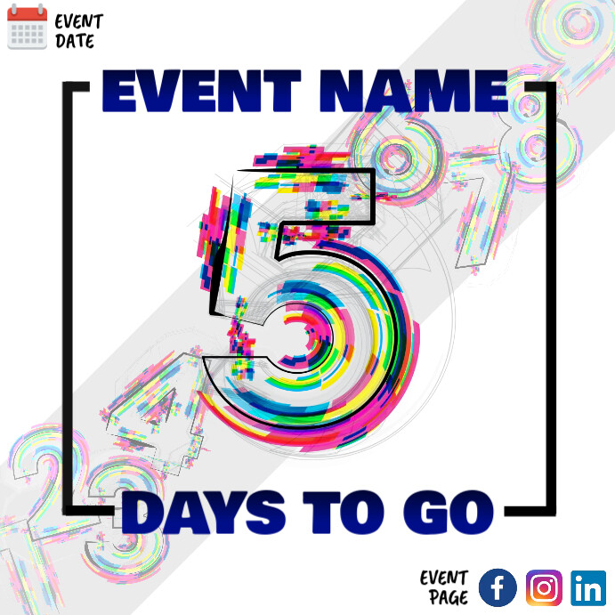 5 Days To Go Countdown Event Template Postermywall