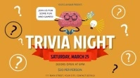 Yellow Trivia Night Facebook Cover Video template