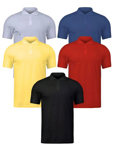 5 in 1 Colour Tshirts Mock-up A5 template
