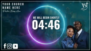 Turquesa Church Service Countdown Digitalt display Template