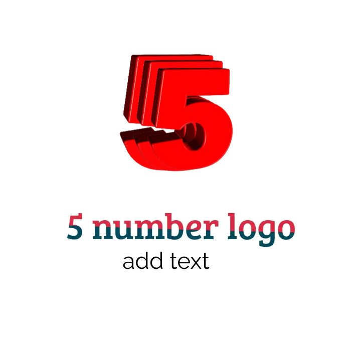 Week 5logo 5 number logo design template. | PosterMyWall