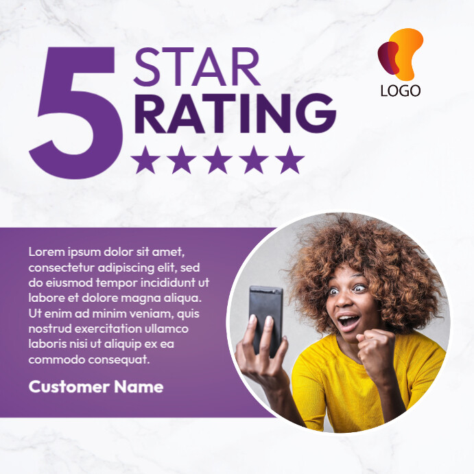5 star rating Template | PosterMyWall
