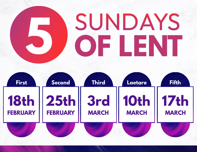 5 Sundays Of Lent Template PosterMyWall 5-sundays-of-lent-template-postermywall