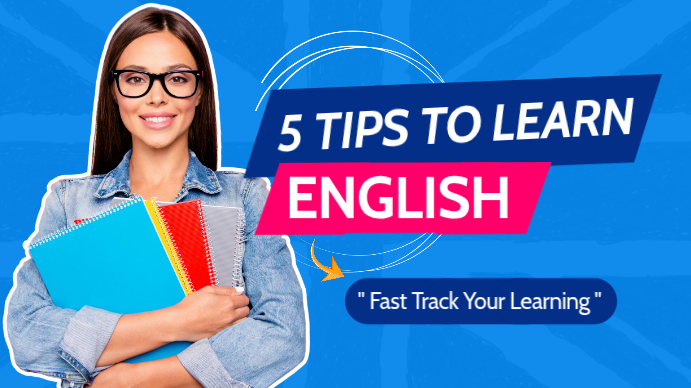 5 Tips To Learn English Youtube Video Thumbna Template | PosterMyWall