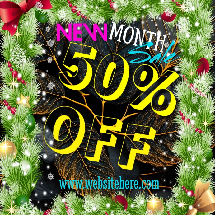 50% off retail Instagram post sale ad template