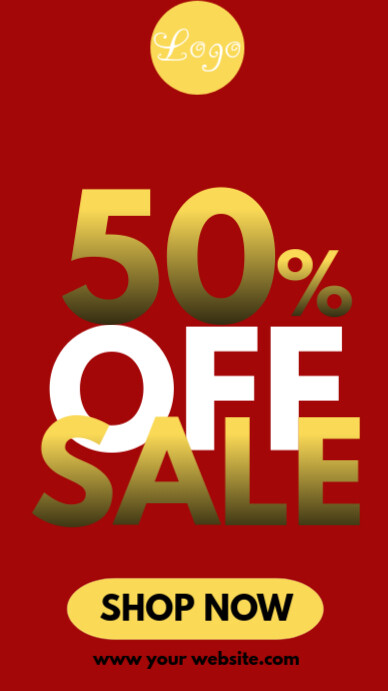 50% Off Sale Instagram Story Template | PosterMyWall