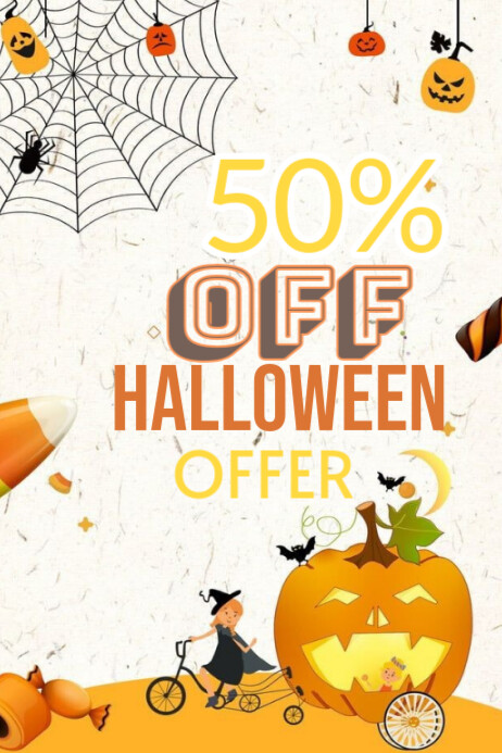 50%off hallween offer Template | PosterMyWall