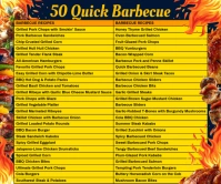 50 Quick Barbecue Recipes List Template Duży prostokąt
