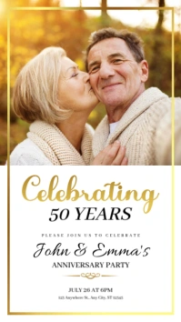 50 Years Anniversary Announcement Story Historia de Instagram template