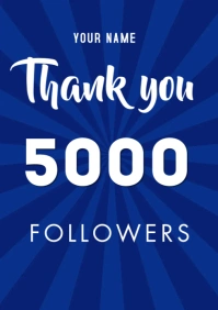 5000 followers A3 template