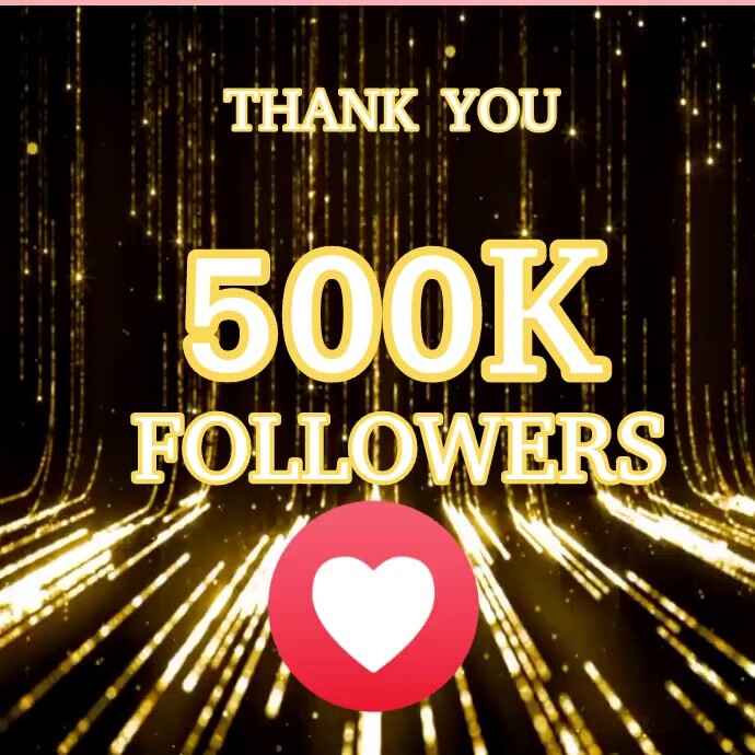 500k follwers Square (1:1) template