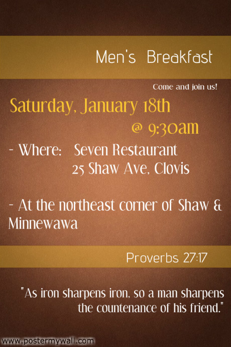 Men's breakfast 3 | PosterMyWall