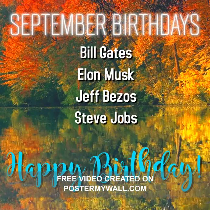 September Birthdays PosterMyWall