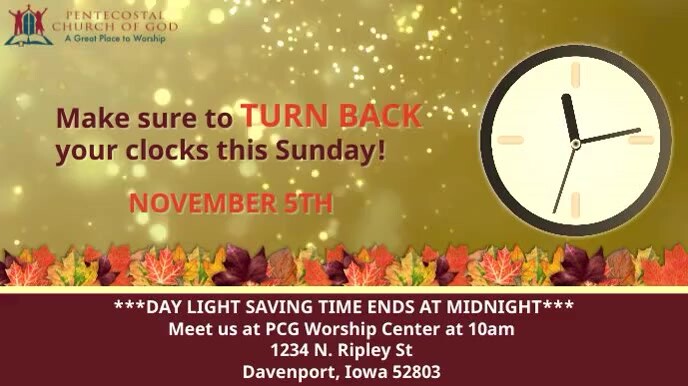 Copy of Fall Back Daylight Saving Time Ends | PosterMyWall