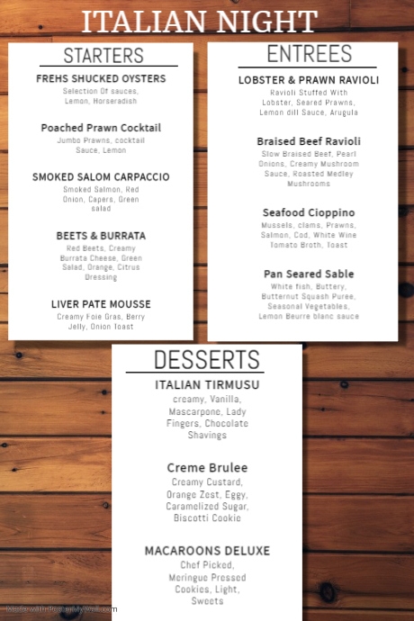 Copy of Copy of Copy of Menu Template | PosterMyWall
