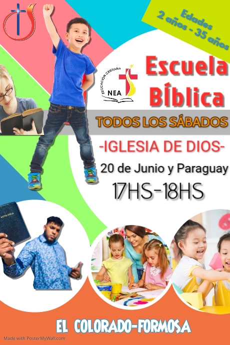 Copy of Colorful Vacation Bible School Template | PosterMyWall