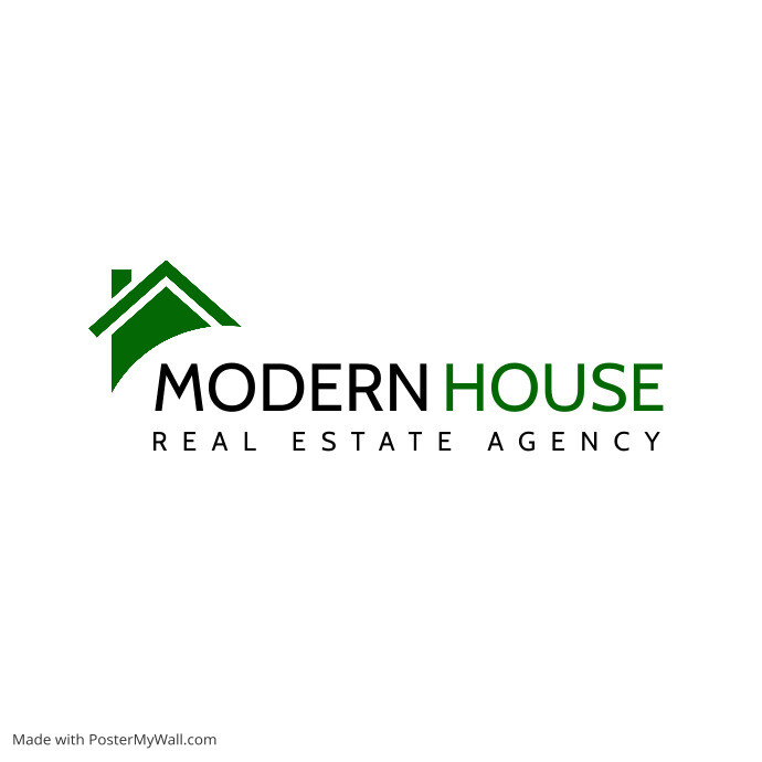 green and black colors real estate logo templ
