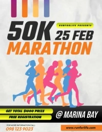 50K Marathon Pamflet (Letter AS) template