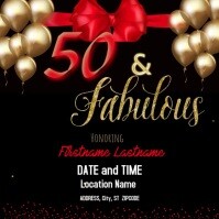 2 930 50th Birthday Customizable Design Templates