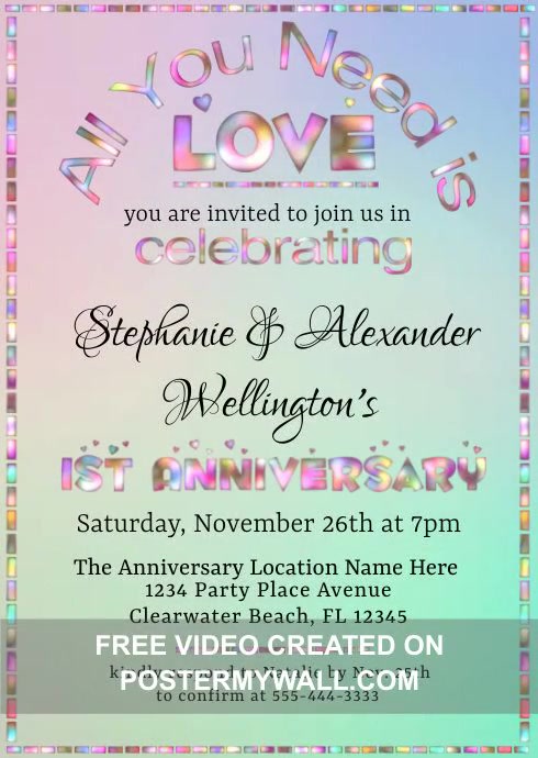 50th Anniversary Party Invitation Template | PosterMyWall