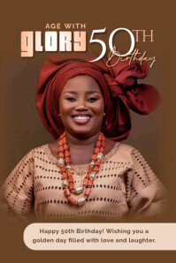 50th birthday Poster template