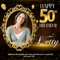 50th Birthday Instagram Post template