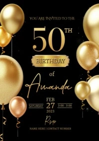 50th Birthday A4 template