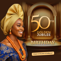 50th birthday Wpis na Instagrama template