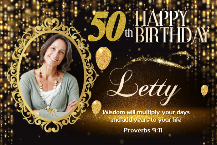 50th Birthday Template | PosterMyWall 50th-birthday-template-postermywall