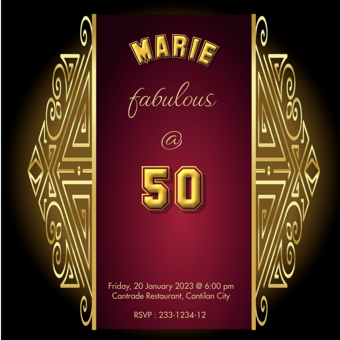 50th Birthday Template PosterMyWall