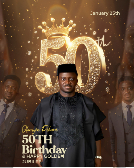 50th birthday template Instagram Portrait