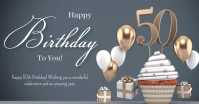 50th birthday template Facebook-advertentie